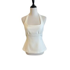Zara White Halter Top